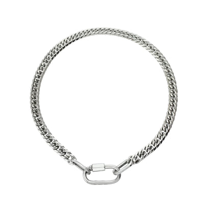 Designer Jewelry Tarnish Free 18K Gold Plated Stainless Steel Two Tone Chunky Charm Necklace Cuban Chain Necklace