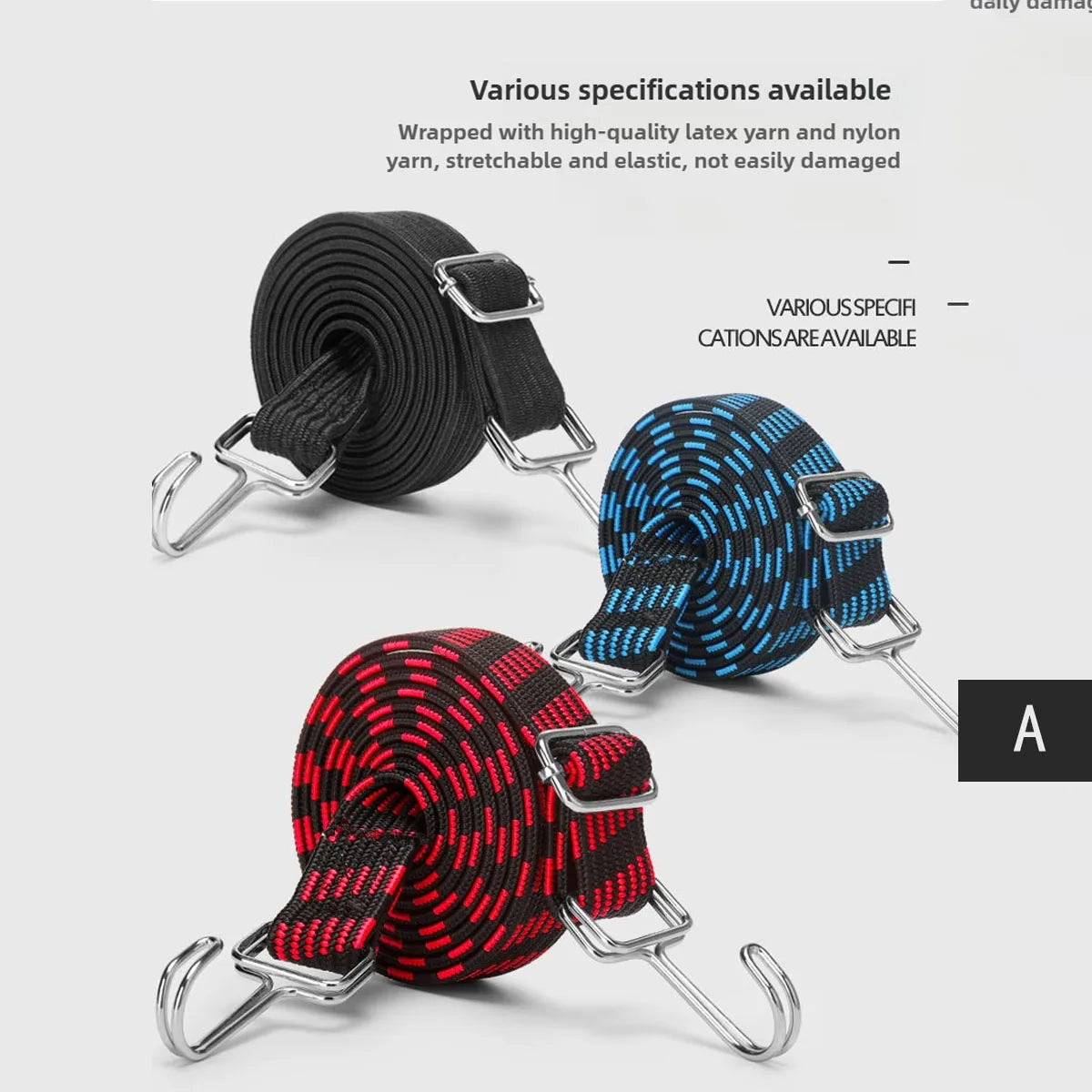 Motorcycle Tie-Down Straps - Elastics Rubber Luggage Rope Cord