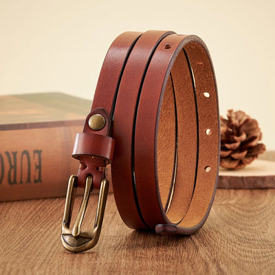 ALR™  Copper Pin Buckle Leather Belt