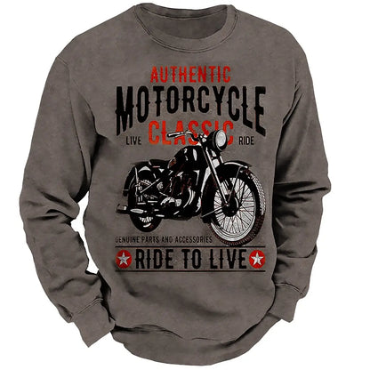 Alr™ Men's Motorcycle Print Long Sleeve T-Shirt