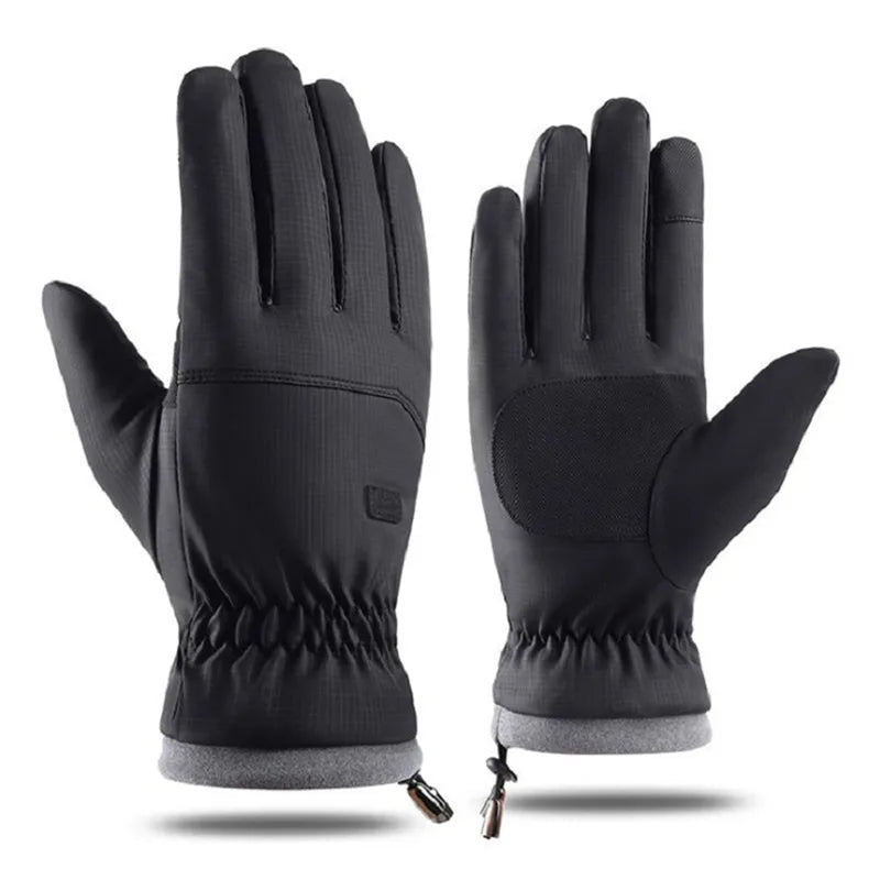 The ALR™ Winter Cold-proof Gloves are a high-quality pair of men's gloves made from durable polyester, featuring elastic cuffs and grip patches on the palms.