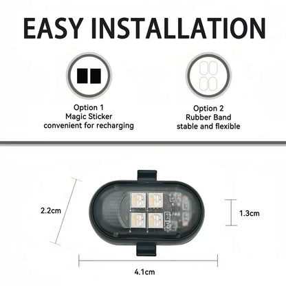 Motorcycle LED Lights - RGB Strobe Wireless Car Warning