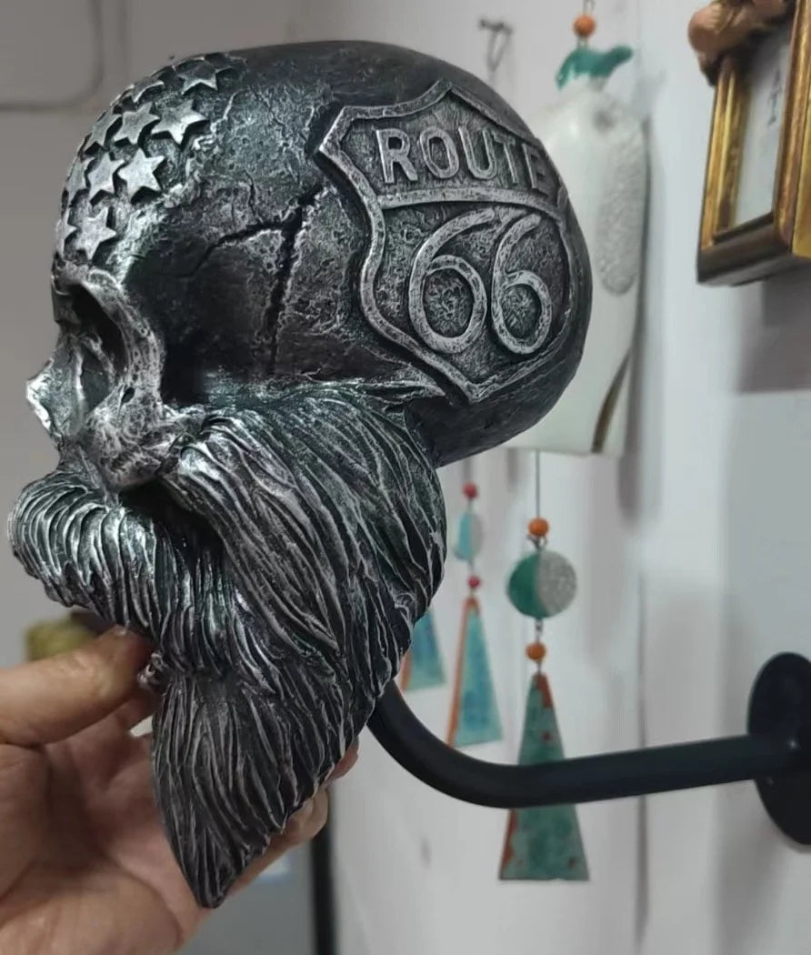 Unique Skull Helmet Holder for Stylish Home Decor