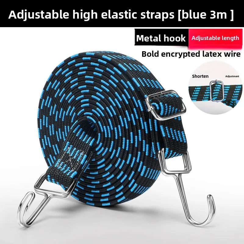 Motorcycle Tie-Down Straps - Elastics Rubber Luggage Rope Cord
