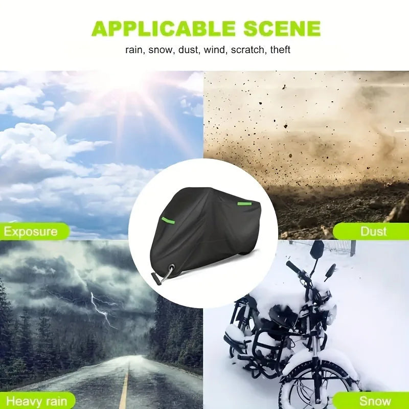 Waterproof Motorcycle Cover - Outdoor Dustproof Windproof Universal