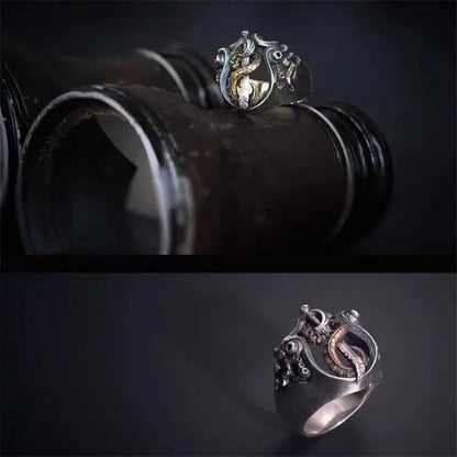 Personalized Index Finger Ring Male Jewelry Adjustable Fashion 925 Silver Ring For Men Snake Design Hollow Lines Accessories