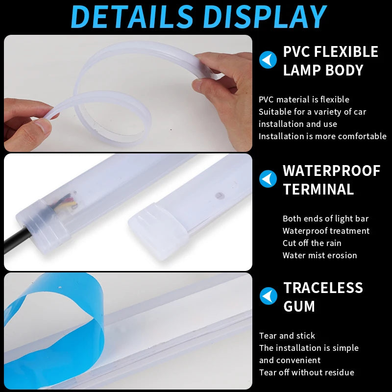 Motorcycle LED Lights - Turn Signal Daytime Running Indicators