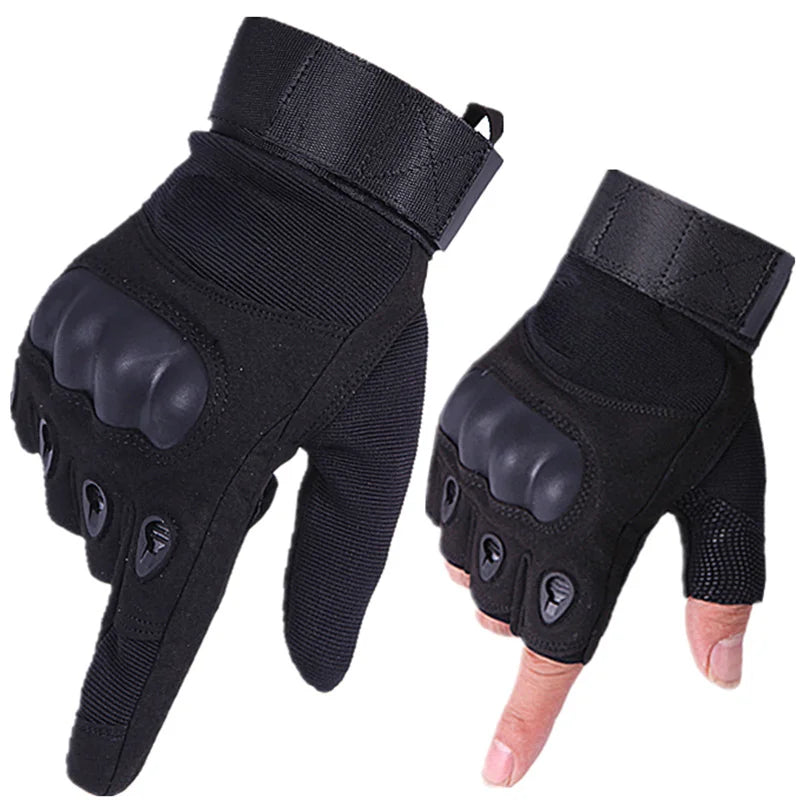 Motorcycle Gloves - Tactical Hunting Shooting Knuckle Protection