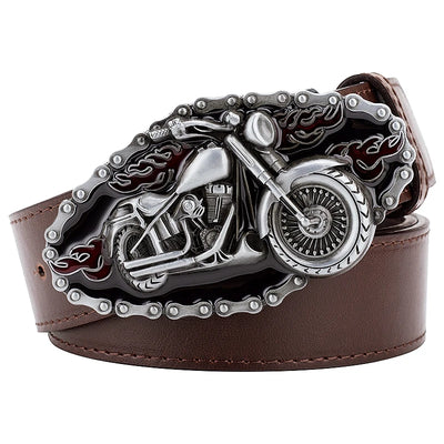 ALR™ Fire Skull Heavy Leather Belt