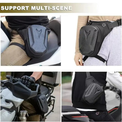 Leather Motorcycle Bag - Drop Leg Waterproof Thigh Waist