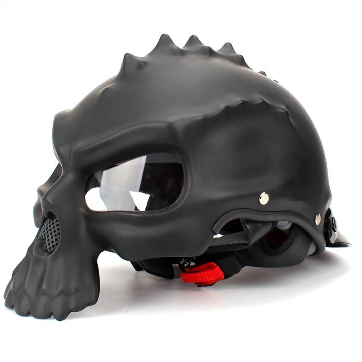 A Motorcycle Half Face Skull Helmet.