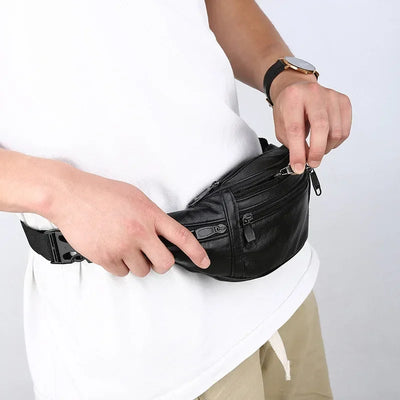 ALR™ PU Leather Men's Waist  Bag