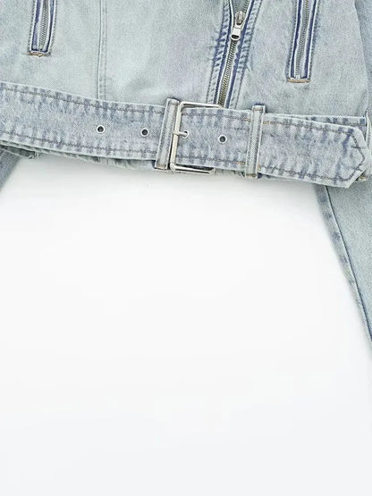 Alr™ Women's Biker Denim Jacket – Chic Loose Streetwear