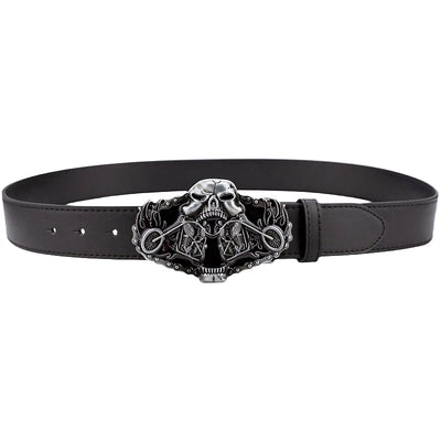 ALR™ Fire Skull Heavy Leather Belt