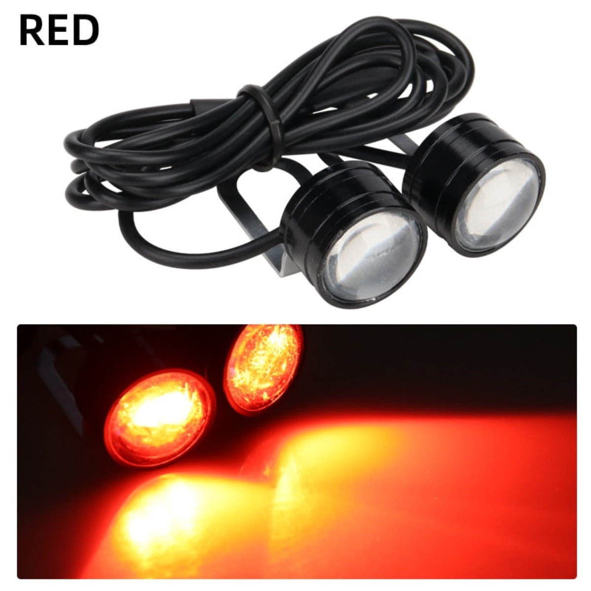 Enhance motorcycle visibility with a pair of Motorcycle Strobe LED Driving Lights designed for safety.