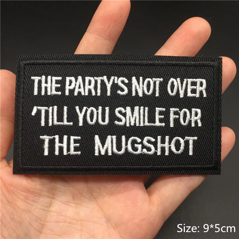 Alr™ Embroidered Iron-On Patch, The Party's Not Over