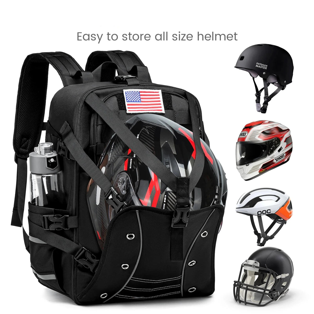 Alr™ Rugged Motorcycle Helmet Backpack