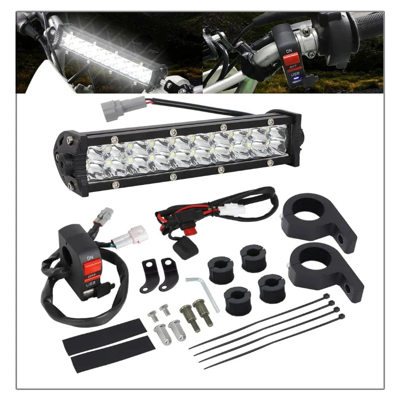 Motorcycle Led Lights - Motorcycle Headlight Light Handlebar LED Light