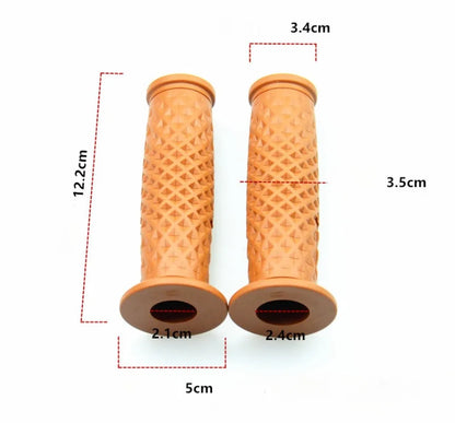 Motorcycle Handlebar Grips - 7 8" Handle Bar Retro Rubber Motorcycle B