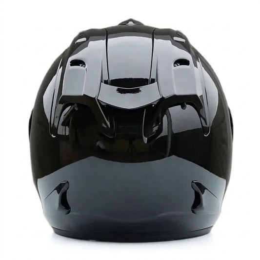 Motorcycle Helmet - Ram-4 Bright Black Half Helmet Open Face Summer Se