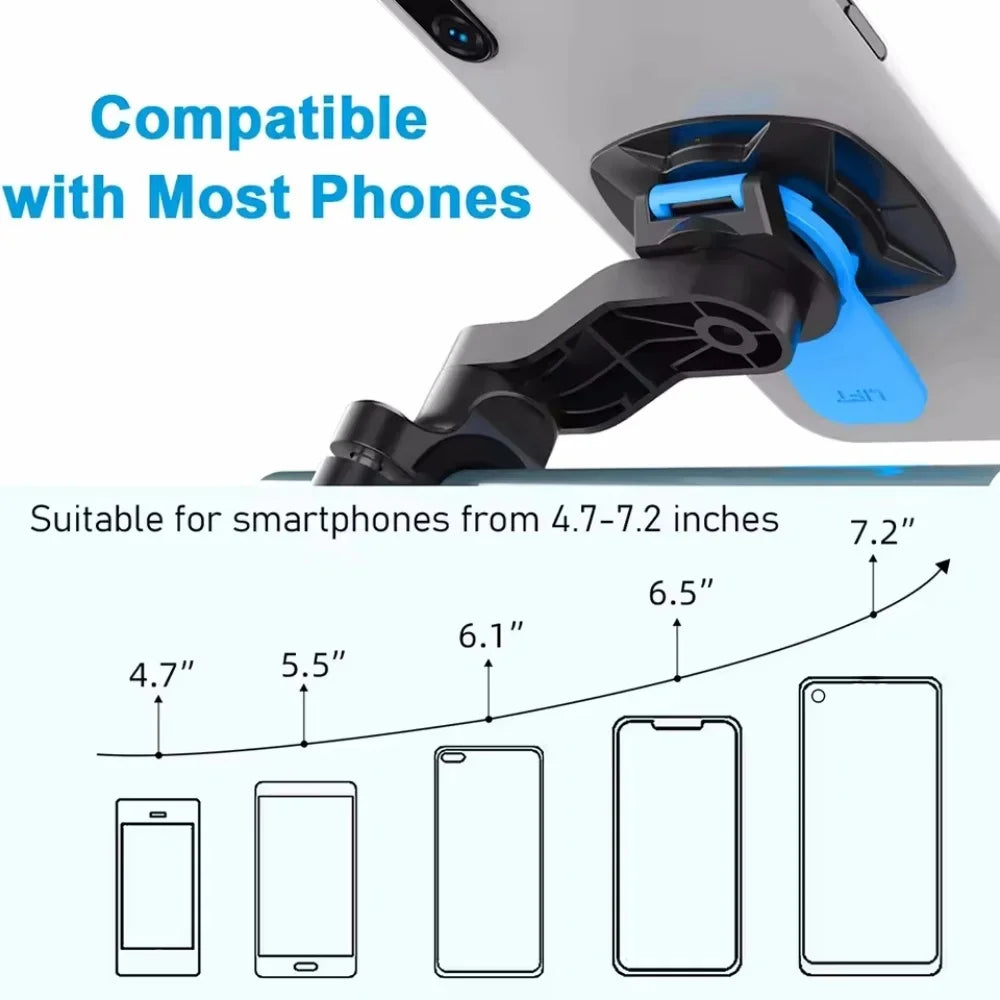 Motorcycle Phone Holder - Handlebar 360 Rotatable Secure Mount