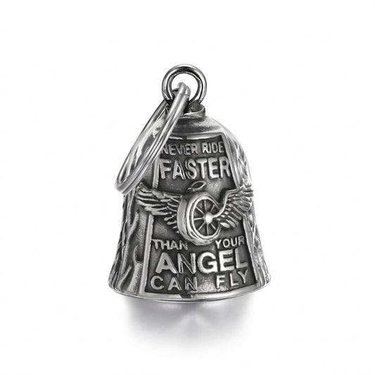 Motorcycle Accessory - Fashionable Angel Wings Letter Bell Key Chain M