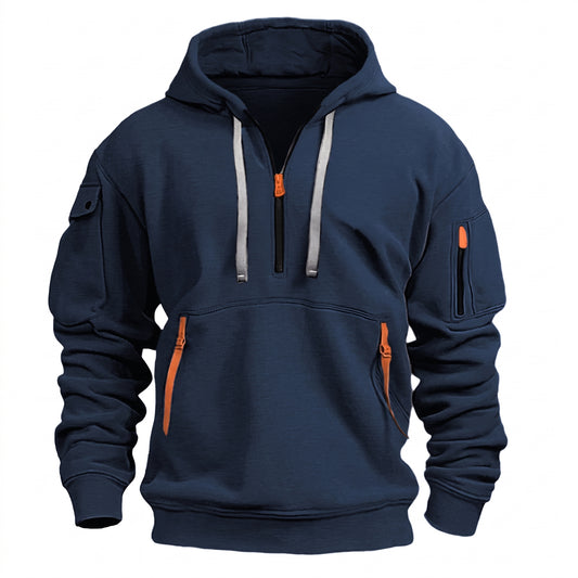 Motorcycle Balaclava - Men's Hoodie Multi Pocket Zipper Casual Sports