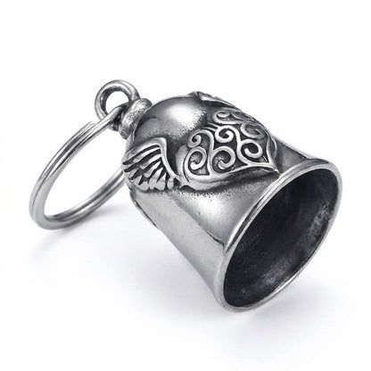 Motorcycle Accessory - Heart Wing Motorcycle Bell Pendant Heart Lucky
