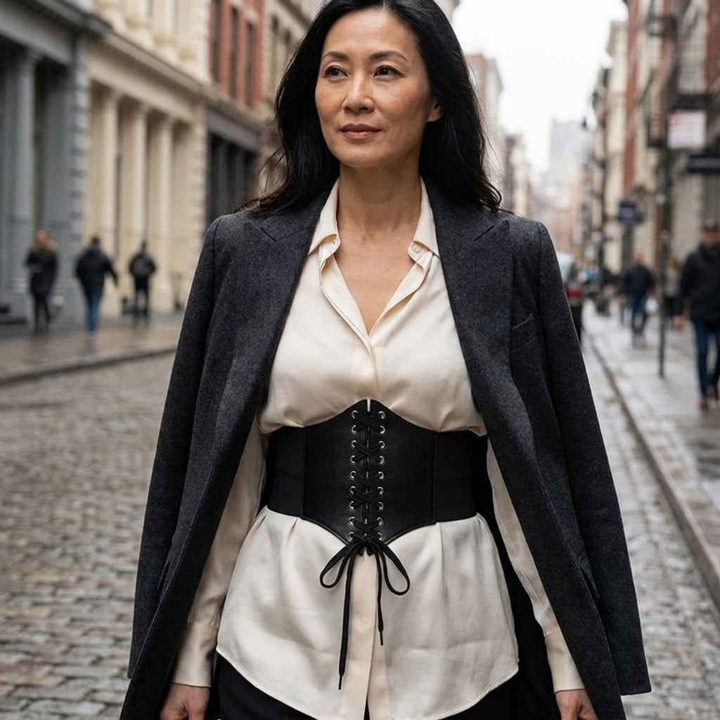 Lace Up Corset Belt — office view