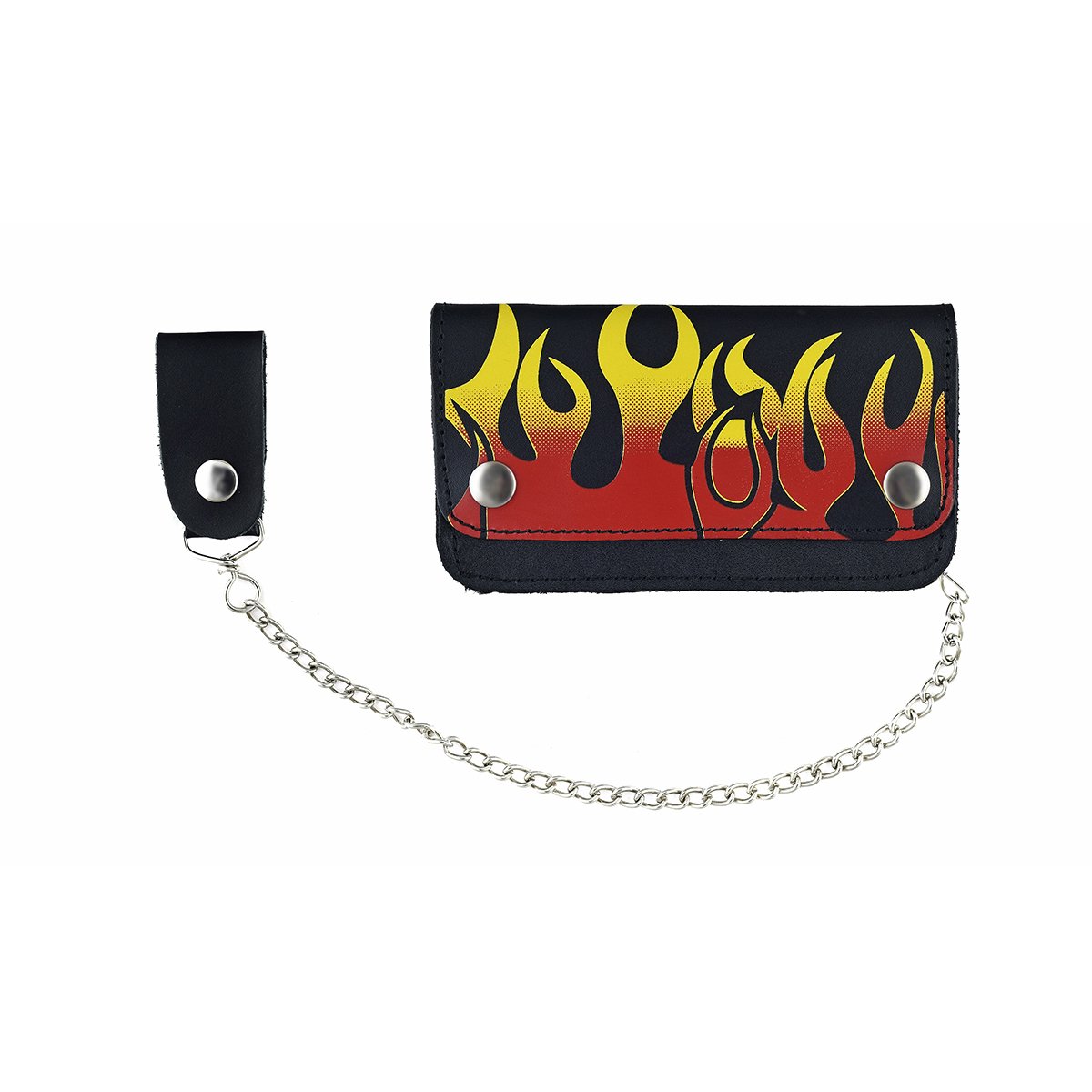 Men's Bifold Biker Wallet and Chain with Multiple Designs