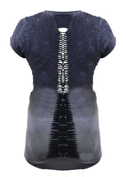 Ladies Shredded Back SS Shirt