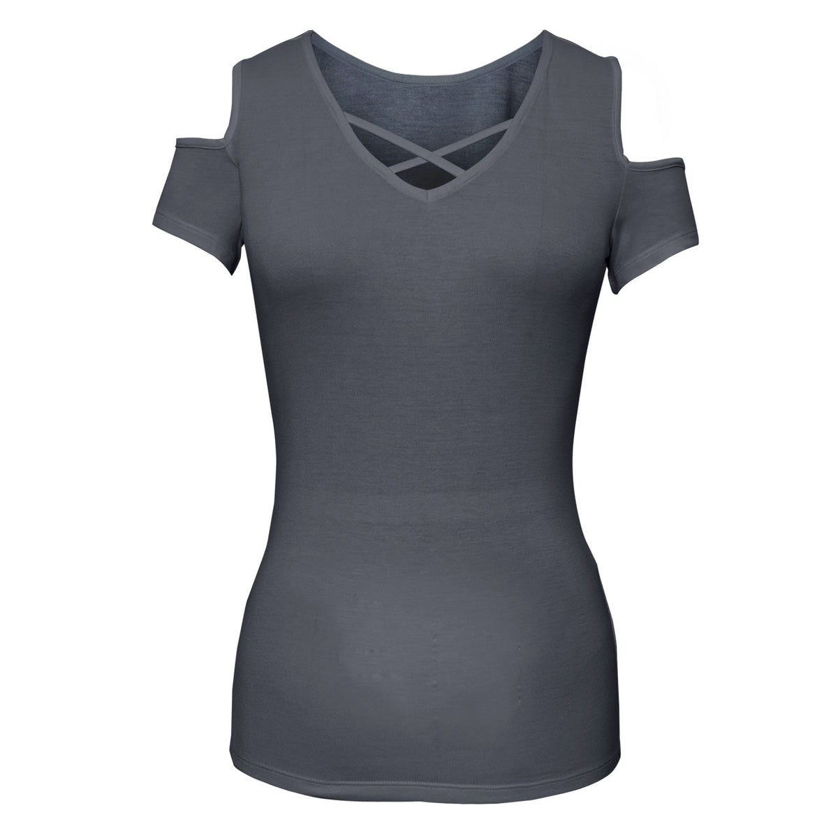 Ladies Half Sleeve Shoulder cutoffs Shirts