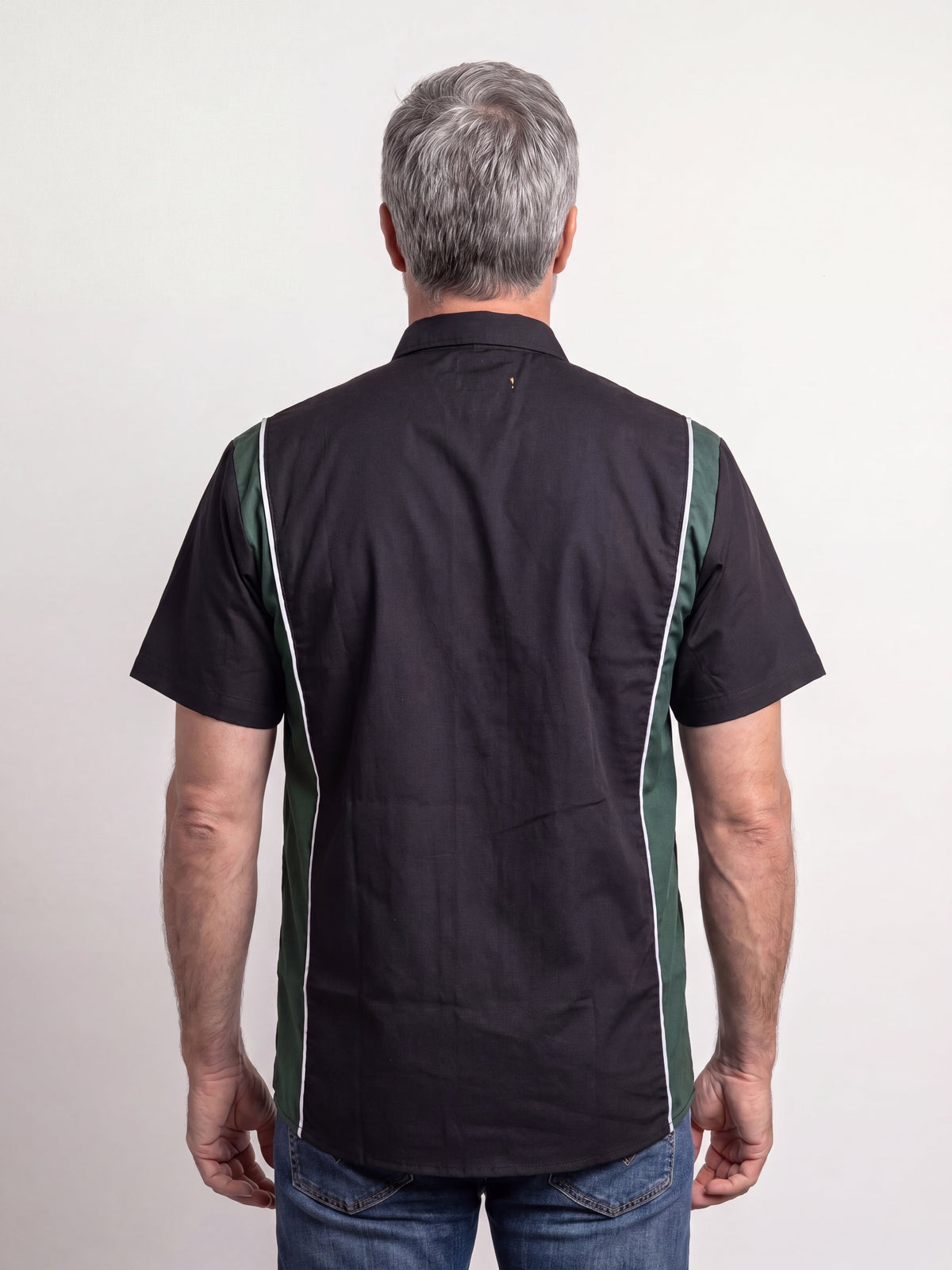 Men's Work Shirts Black with Grey sides