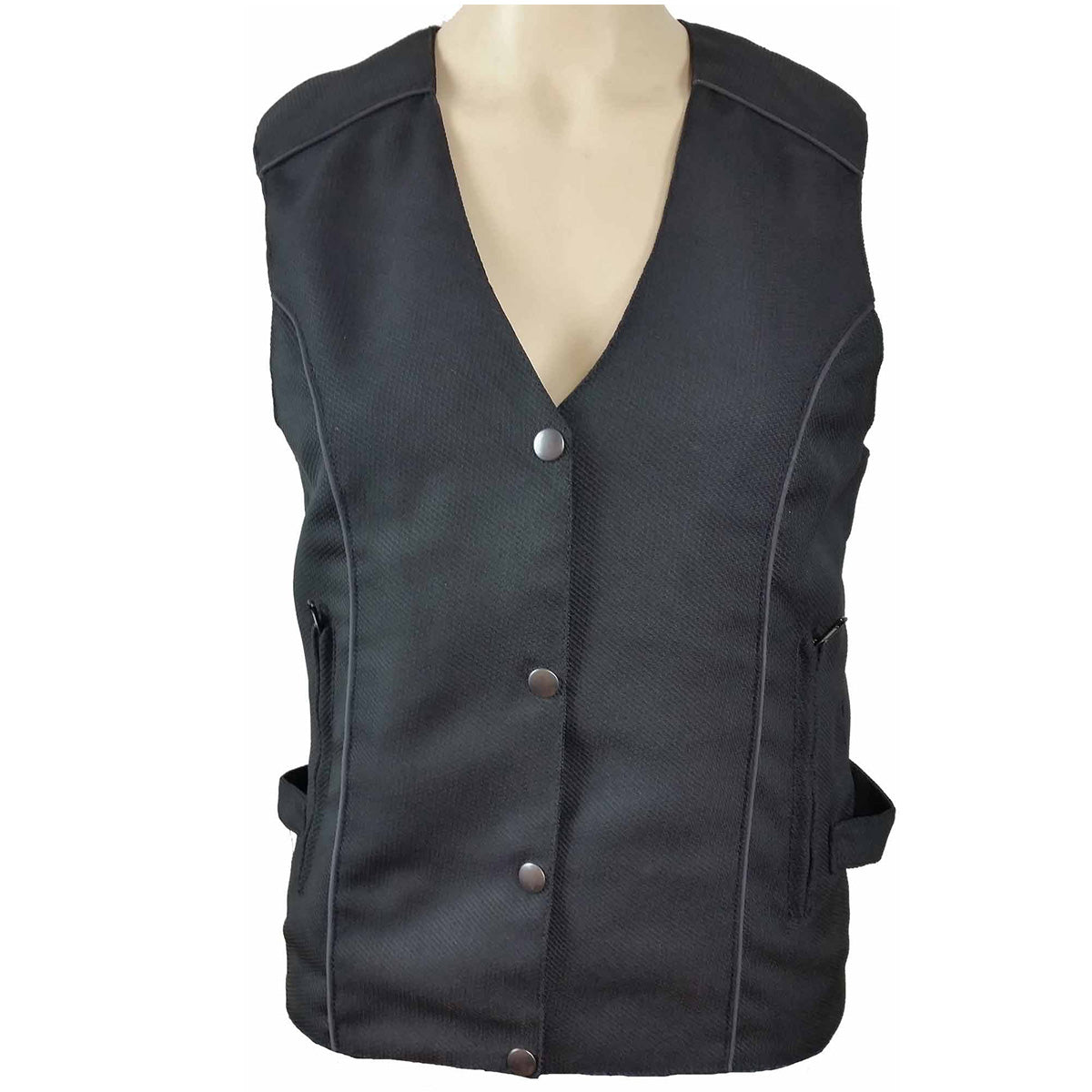 Ladies Textile Vest with Reflective and Embroidered Wings