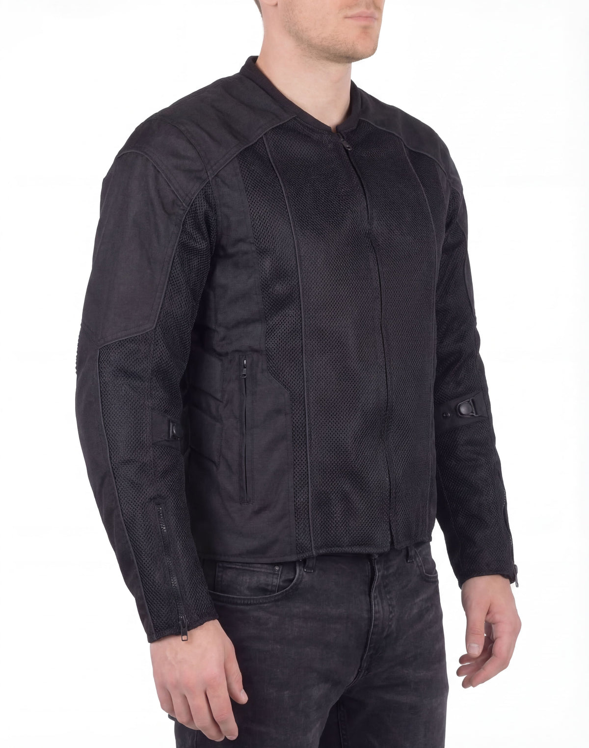 Vance Men's 3-Season Mesh/Textile CE Armor Motorcycle Jacket