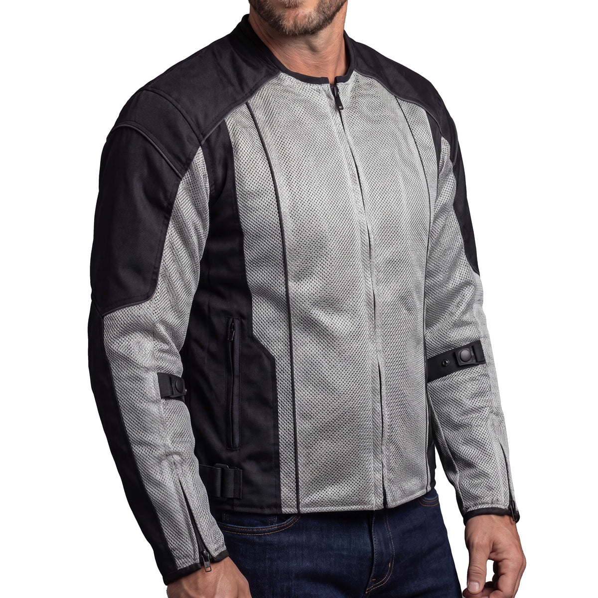 Vance Men's 3-Season Mesh/Textile CE Armor Motorcycle Jacket