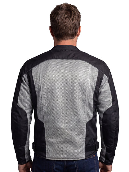 Vance Men's 3-Season Mesh/Textile CE Armor Motorcycle Jacket