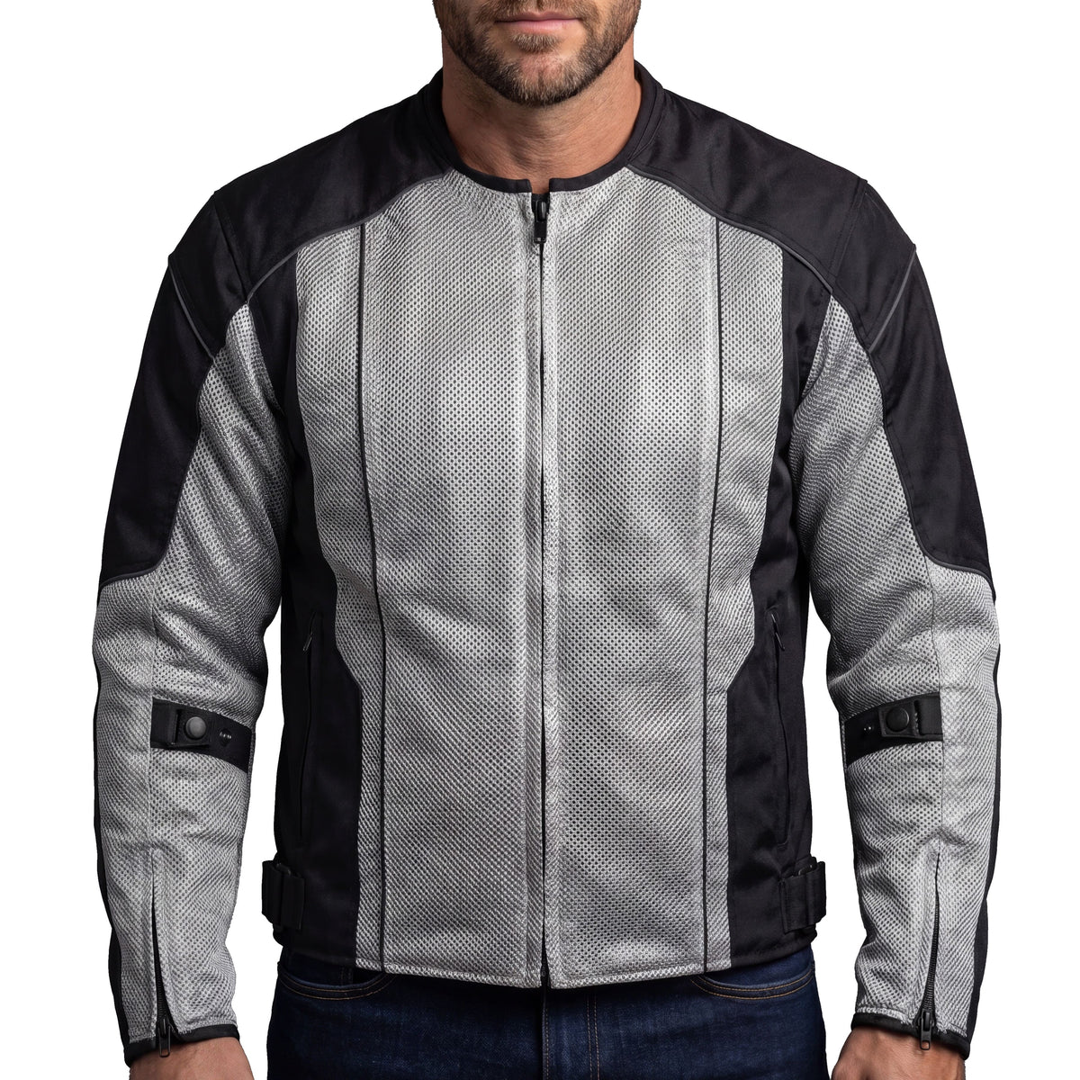 Vance Men's 3-Season Mesh/Textile CE Armor Motorcycle Jacket
