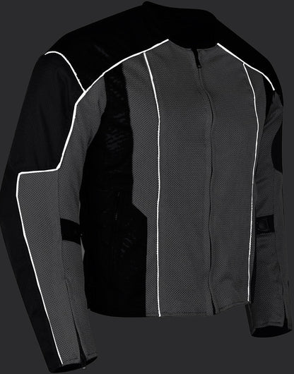 Vance Men's 3-Season Mesh/Textile CE Armor Motorcycle Jacket
