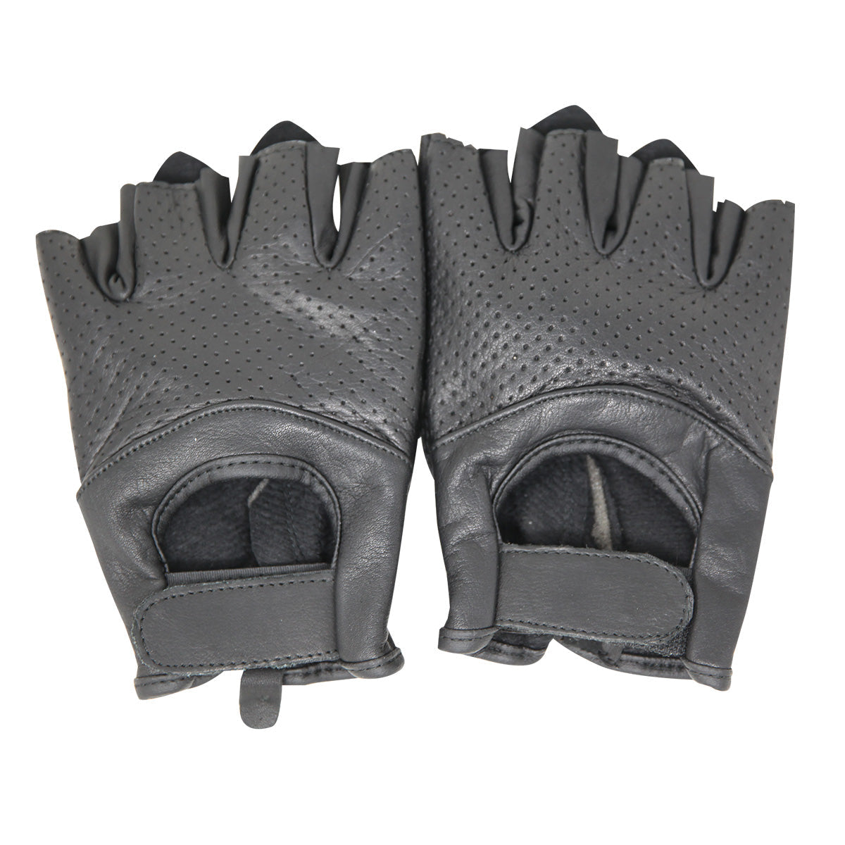 Men’s Leather Fingerless Glove w/ Gel Palm