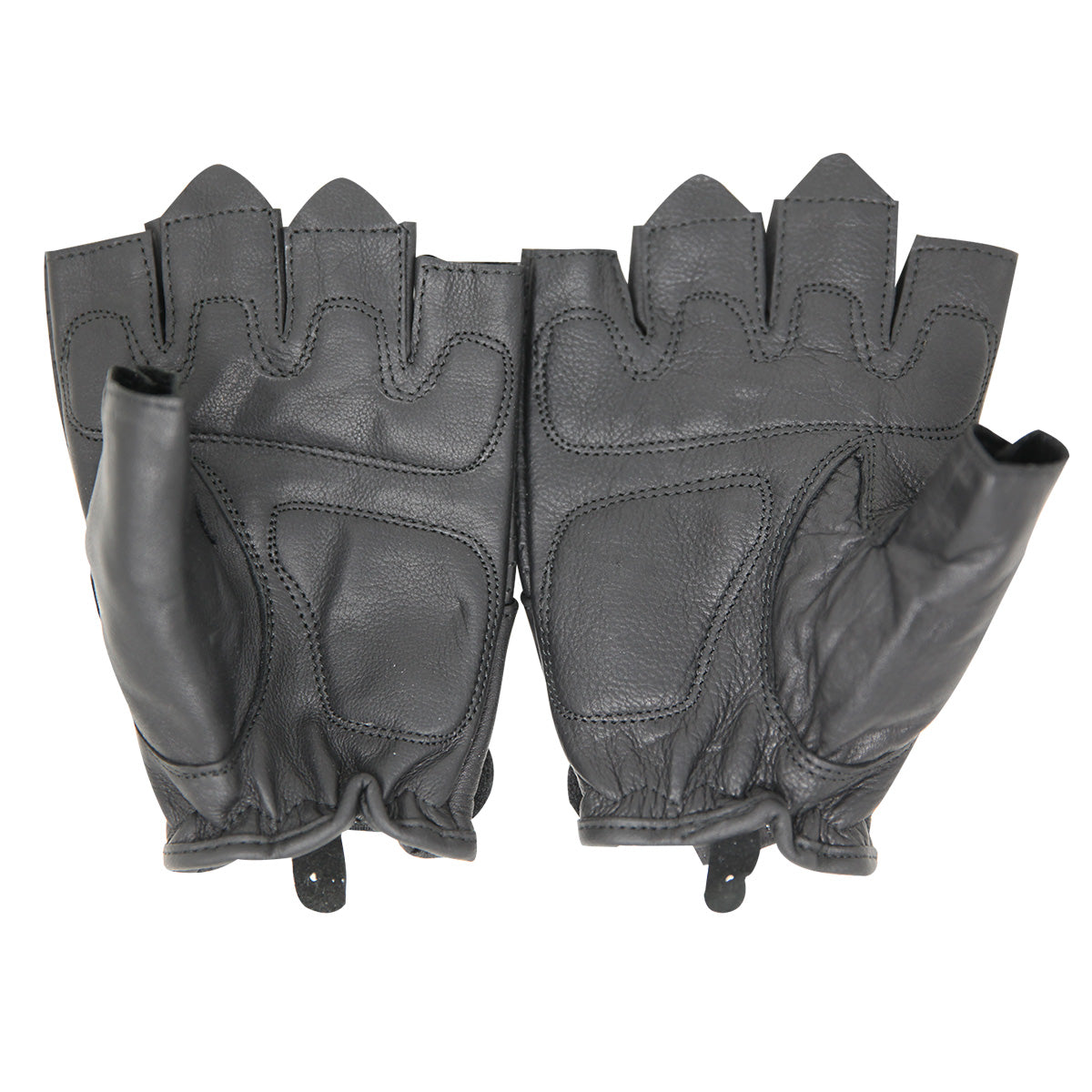 Men’s Leather Fingerless Glove w/ Gel Palm