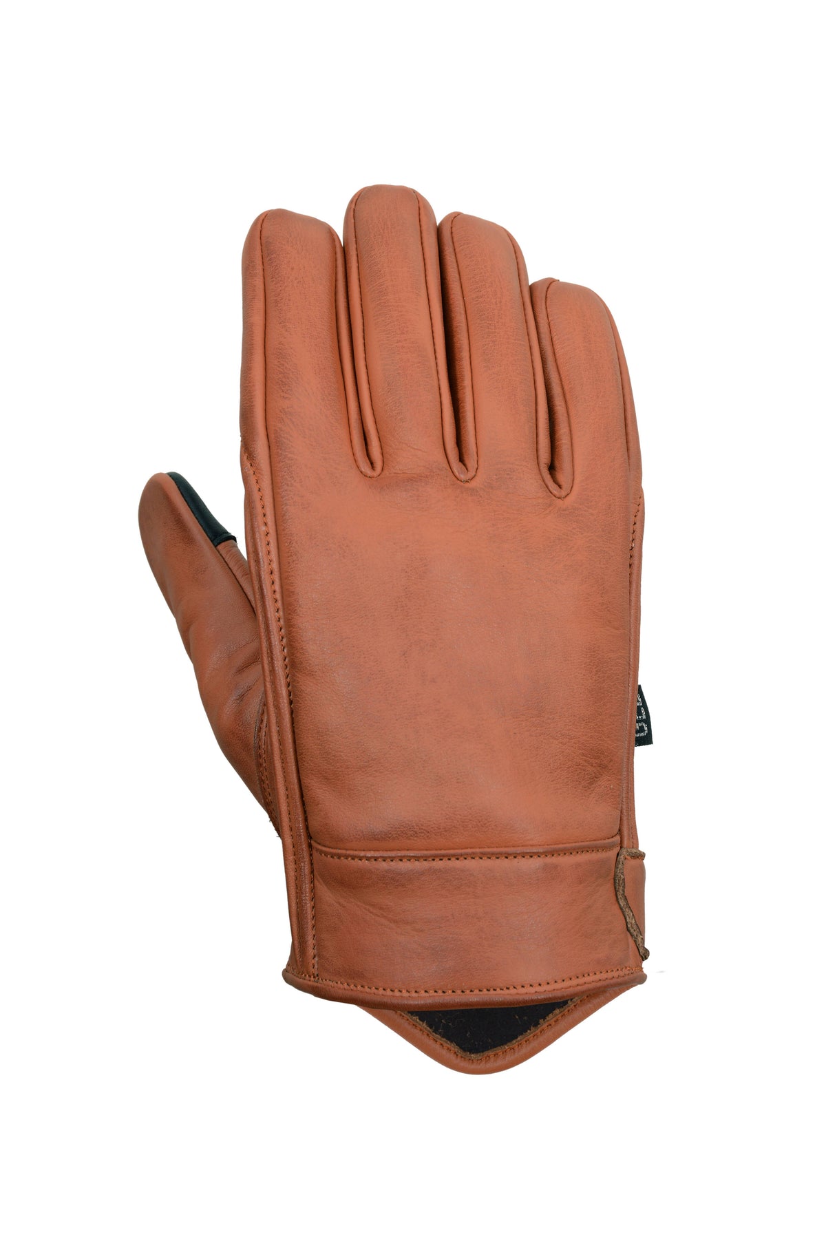 Vance Men’s Premium Brown Leather Motorcycle Gloves, Riding Gloves w/ Gel Palm Padding & Touchscreen Fingertips
