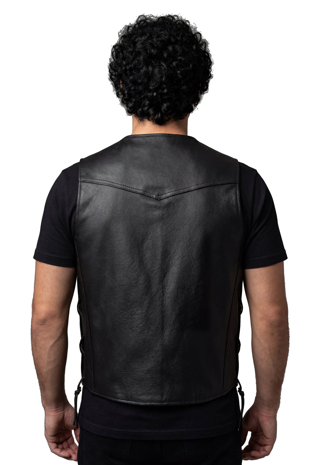Vance Leather Gambler Style Premium Cowhide Leather Vest