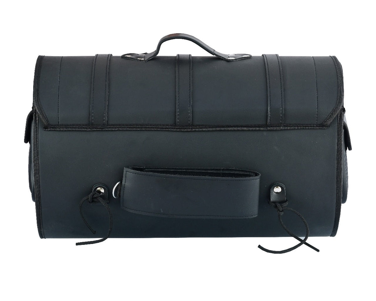 Vance Premium PVC Motorcycle Tail Bag | Durable Travel Storage Bag with Quick-Release Straps & Side Pockets