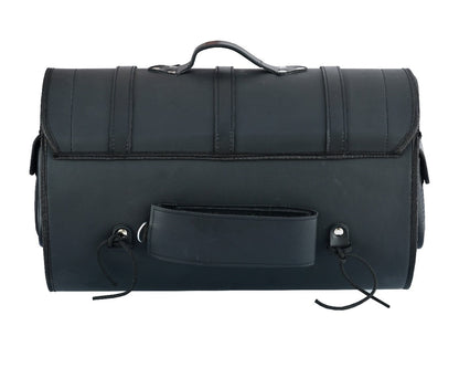 Vance Premium PVC Motorcycle Tail Bag | Durable Travel Storage Bag with Quick-Release Straps & Side Pockets