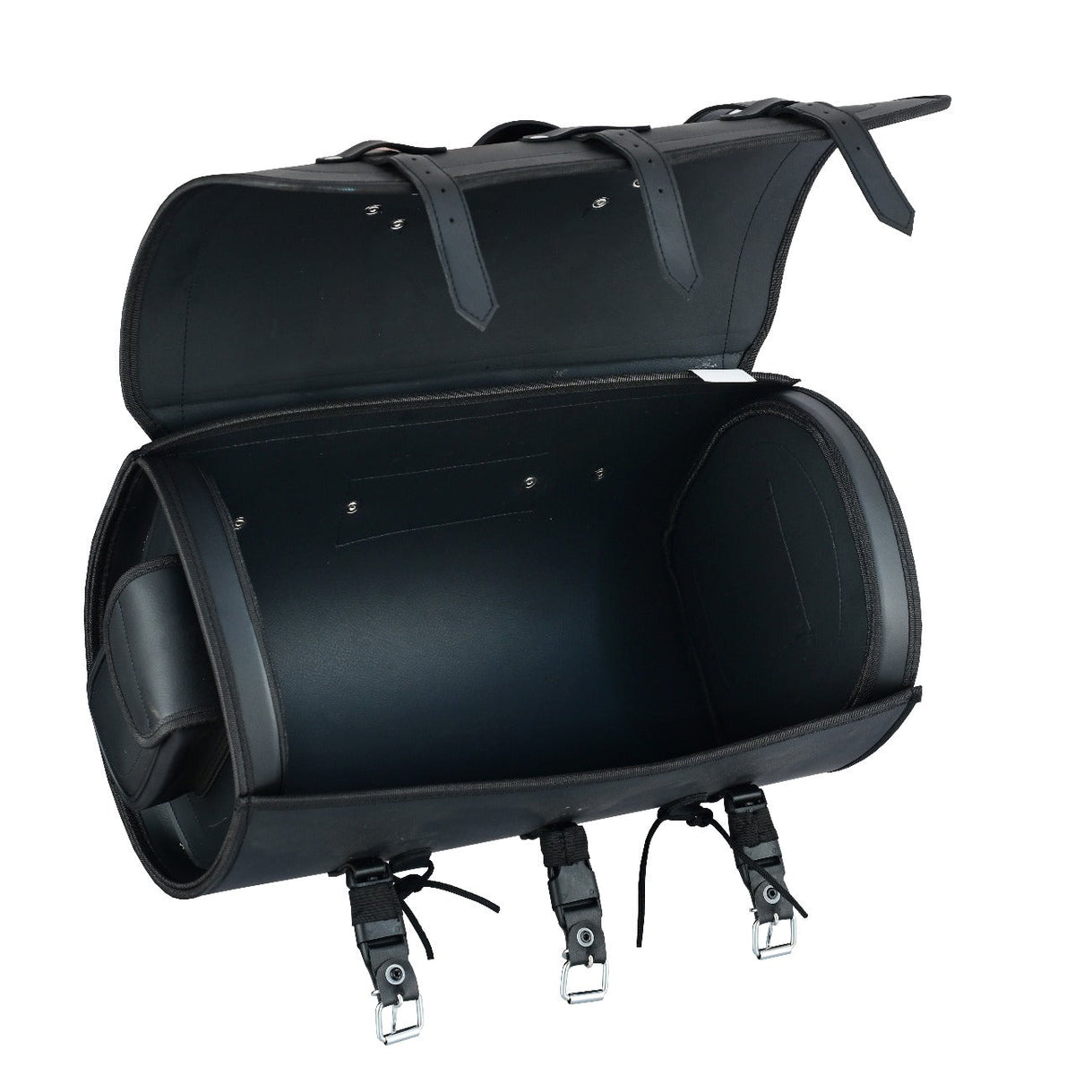 Vance Premium PVC Motorcycle Tail Bag | Durable Travel Storage Bag with Quick-Release Straps & Side Pockets