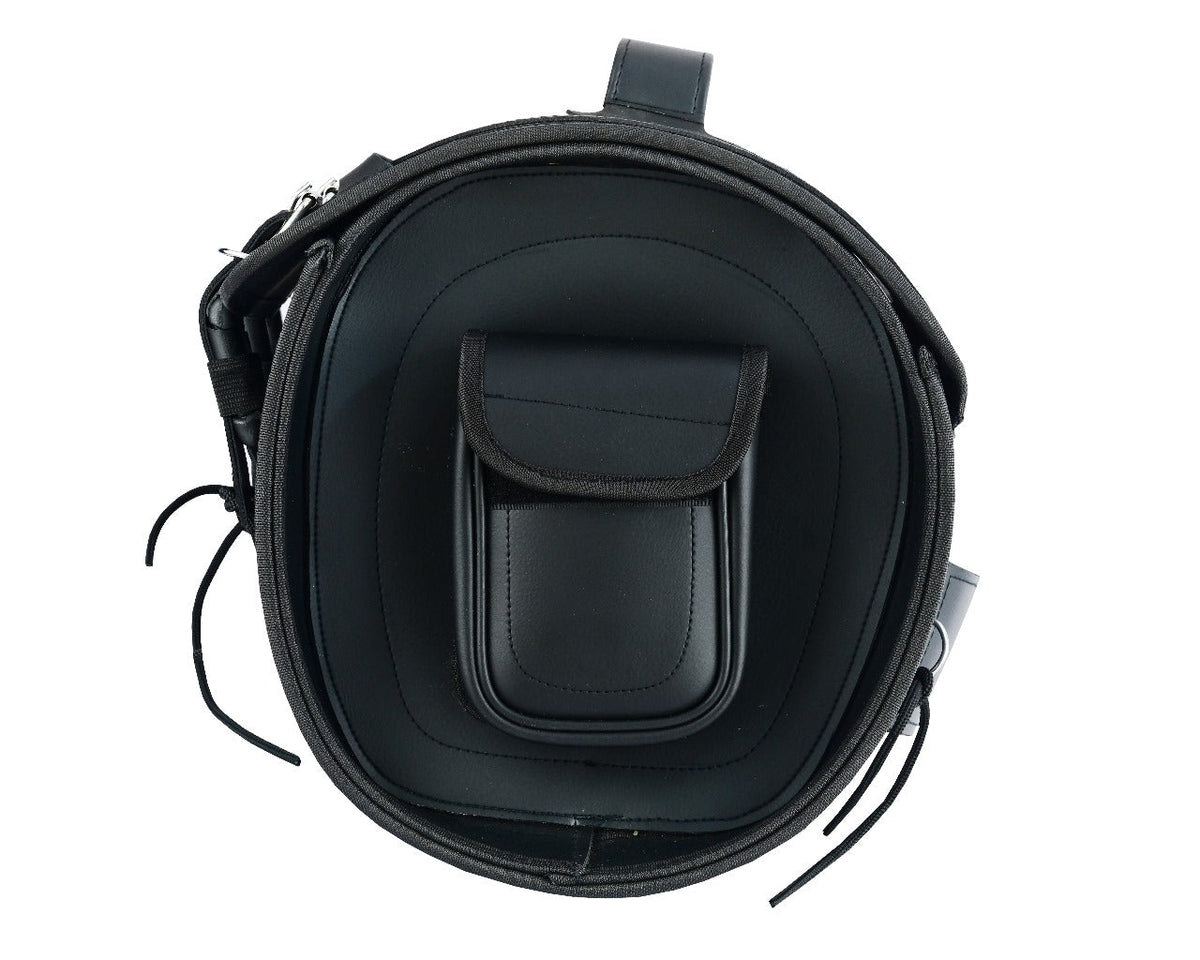 Vance Premium PVC Motorcycle Tail Bag | Durable Travel Storage Bag with Quick-Release Straps & Side Pockets