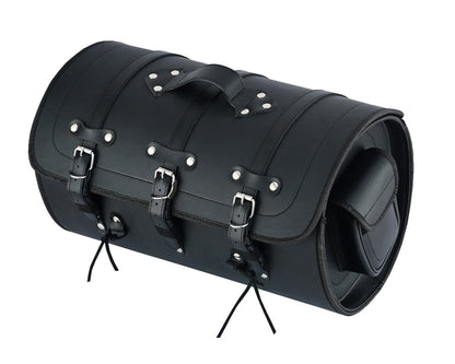 Vance Premium PVC Motorcycle Tail Bag | Durable Travel Storage Bag with Quick-Release Straps & Side Pockets