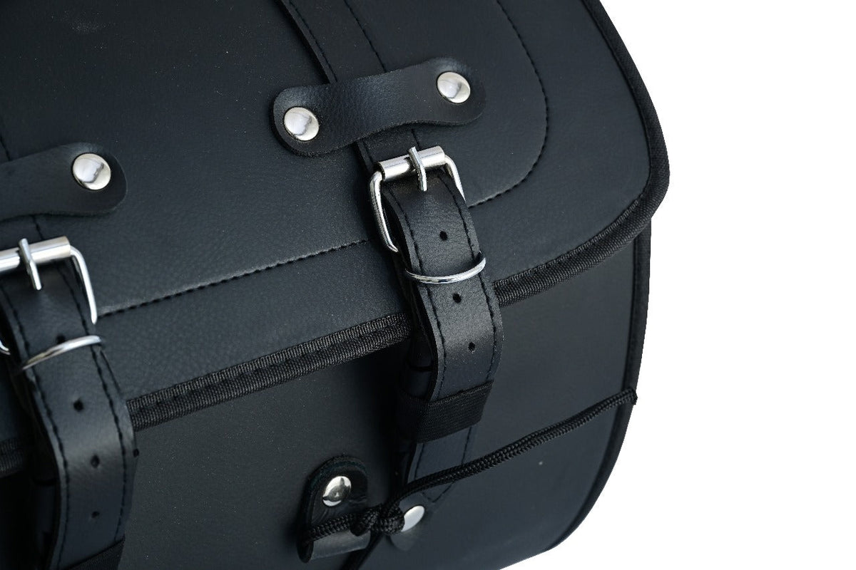 Vance Premium PVC Motorcycle Tail Bag | Durable Travel Storage Bag with Quick-Release Straps & Side Pockets