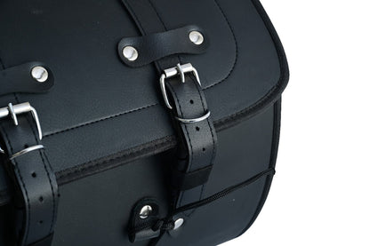 Vance Premium PVC Motorcycle Tail Bag | Durable Travel Storage Bag with Quick-Release Straps & Side Pockets